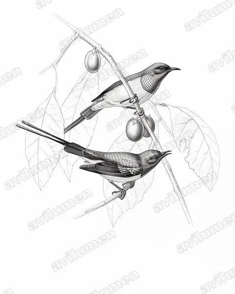 Illustration im Stil Tusche: Hedydipna platurus (Hedydipna platura)
