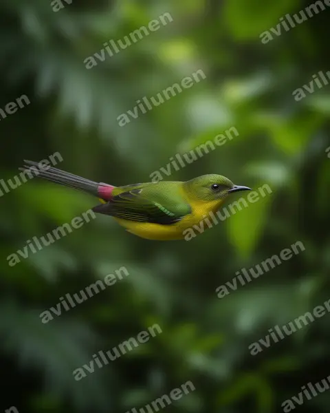 Illustration im Stil Realistisch: Hedydipna platurus (Hedydipna platura)