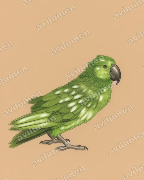 Ilustración en Lápiz de color: Heracles inexpectatus (Heracles inexpectatus)