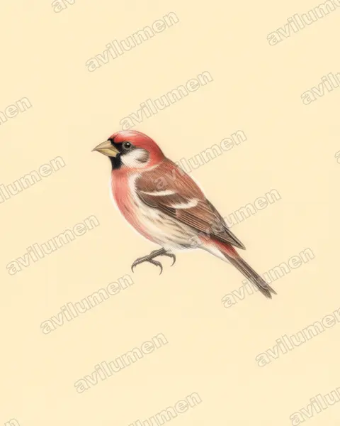 Ilustración en Lápiz de color: Heteromunia pectoralis (Diamante pectoral)