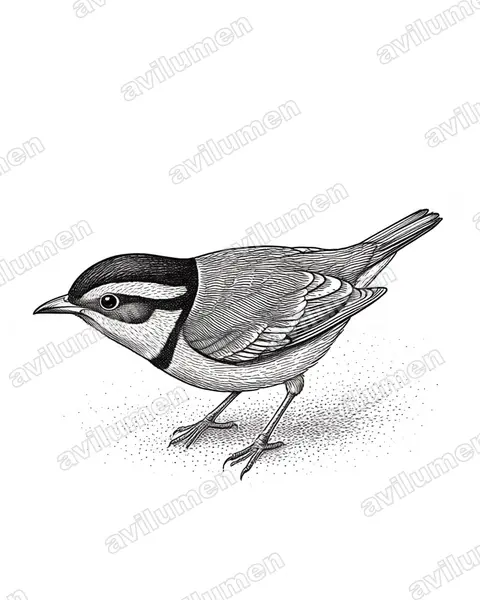 Ilustración en Tinta: Hydrornis caeruleus (Pita gigante)