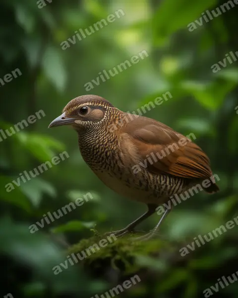 Illustration im Stil Realistisch: Ohrenpitta (Hydrornis phayrei)