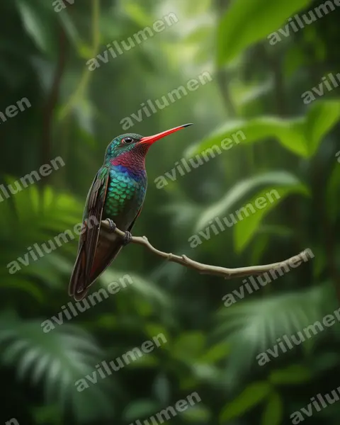 Realistic illustration: Hylocharis sapphirina (Rufous-throated sapphire)