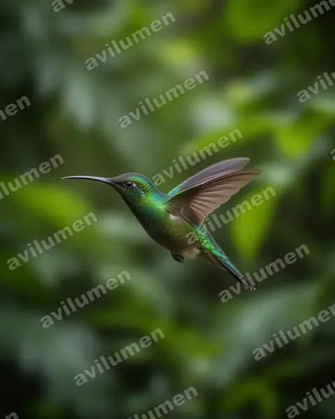 Illustration im Stil Realistisch: Scherenschwanznymphe (Hylonympha macrocerca)
