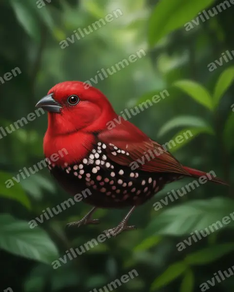 Ilustración en Realista: Hypargos margaritatus (Estrilda golirrosa)