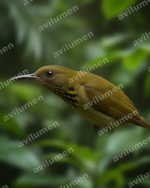 Ilustración en Realista: Kurochkinegramma hypogrammicum (Suimanga estriado)