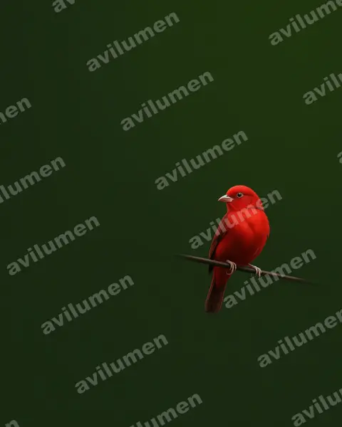Illustration im Stil Realistisch: Schwarzbauchamarant (Lagonosticta rara)