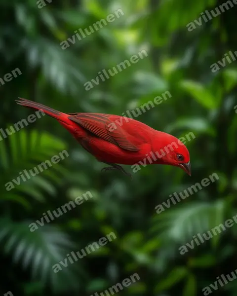 Illustration im Stil Realistisch: Rosenamarant (Lagonosticta rhodopareia)