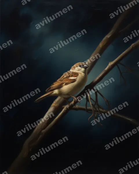 Oil illustration: Lagonosticta rufopicta (Bar-breasted firefinch)