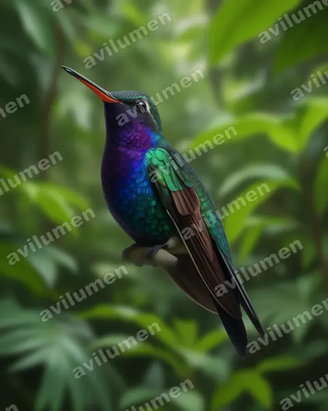 Ilustración en Realista: Lepidopyga lilliae (Chrysuronia lilliae)
