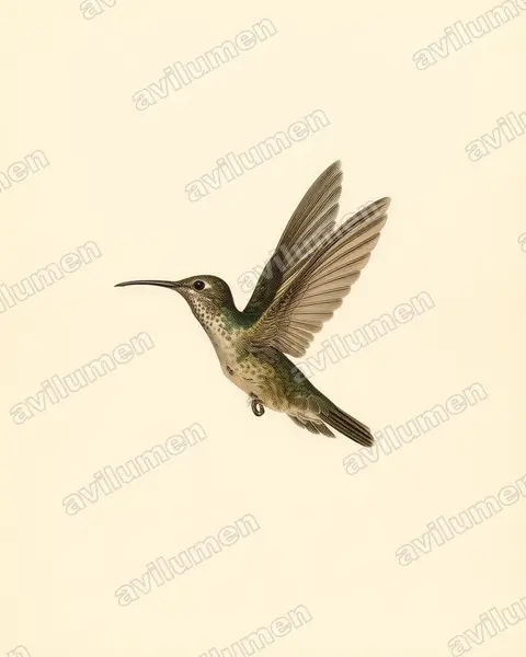 Vintage plate illustration: Leucippus taczanowskii (Spot-throated hummingbird)