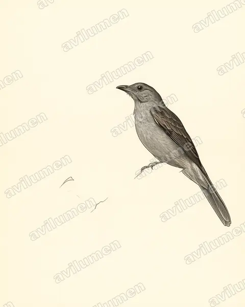 Illustration im Stil Historische Tafel: Schreikotinga (Lipaugus vociferans)