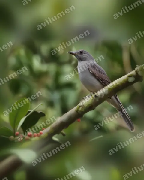 Illustration im Stil Realistisch: Schreikotinga (Lipaugus vociferans)