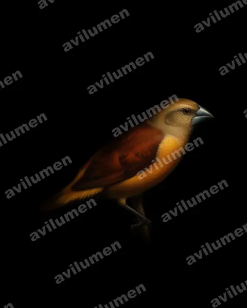 Illustration im Stil Öl: Gelbbrustnonne (Lonchura flaviprymna)