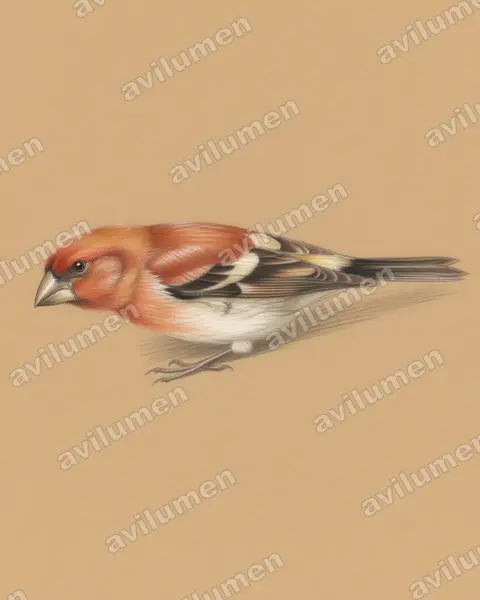 Illustration im Stil Buntstift: Höhennonne (Lonchura montana)