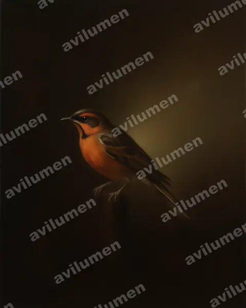 Illustration Huile : Lonchura nevermanni (Capucin de Nevermann)