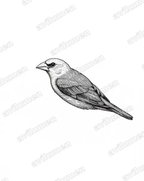 Ilustración en Tinta: Lonchura pallida (Capuchino pálido)