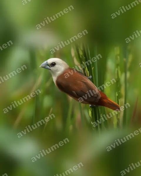 Ilustración en Realista: Lonchura pallida (Capuchino pálido)