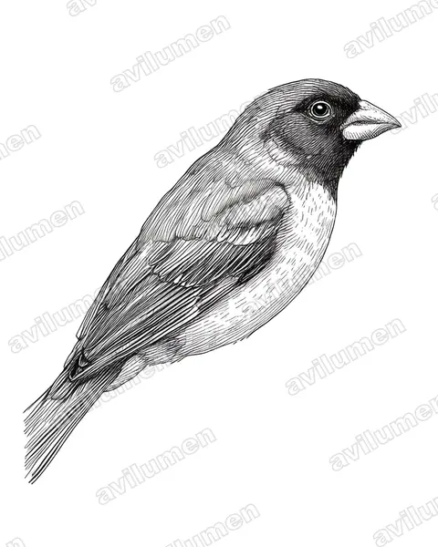 Illustration im Stil Tusche: Hadesnonne (Lonchura stygia)