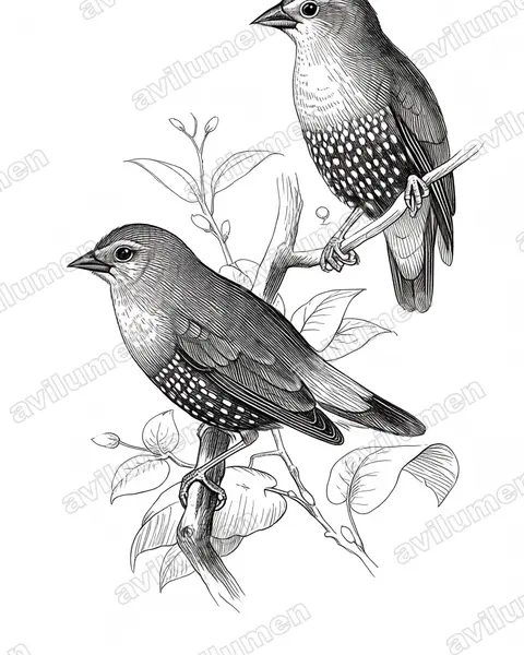 Illustration Encre : Mandingoa nitidula (Sénégali vert)
