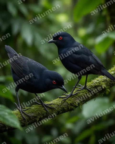 Illustration Réaliste : Melampitta lugubris (Lesser Melampitta)