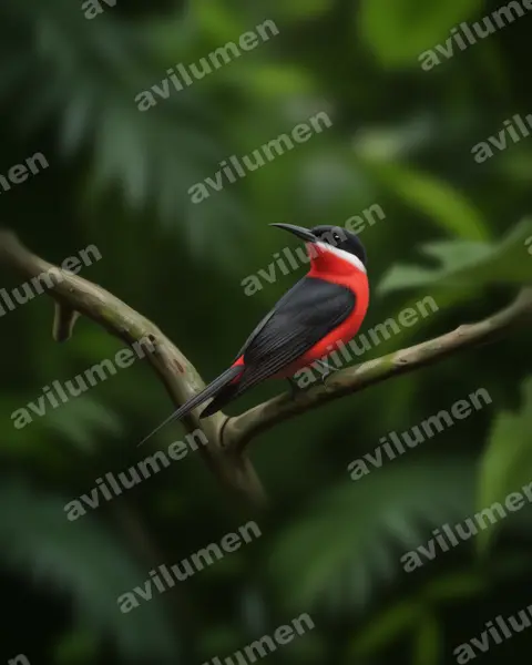 Ilustración en Realista: Merops malimbicus (Abejaruco de Malimba)