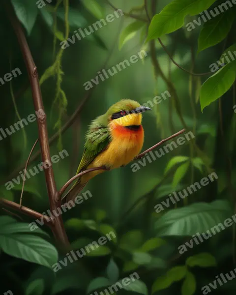 Illustration im Stil Realistisch: Zwergspint (Merops pusillus)