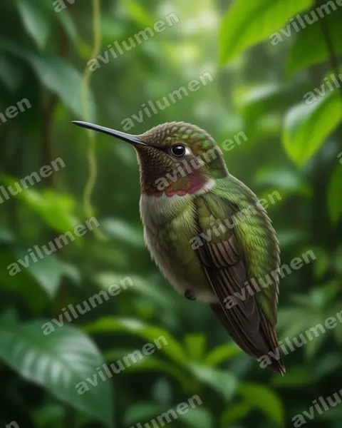 Ilustración en Realista: Metallura baroni (Metalura de Azuay​)