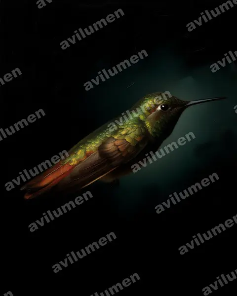 Illustration Huile : Metallura iracunda (Métallure dorée)