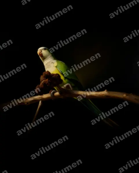 Illustration Huile : Myiopsitta luchsi (Conure des rochers)