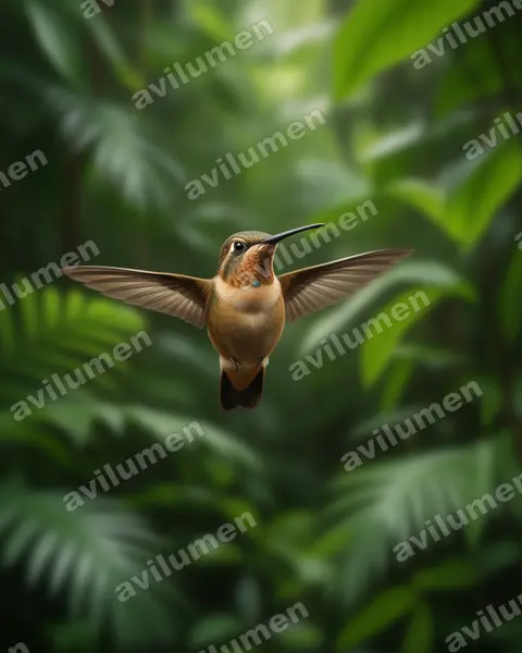 Illustration Réaliste : Myrtis fanny (Colibri de Fanny)