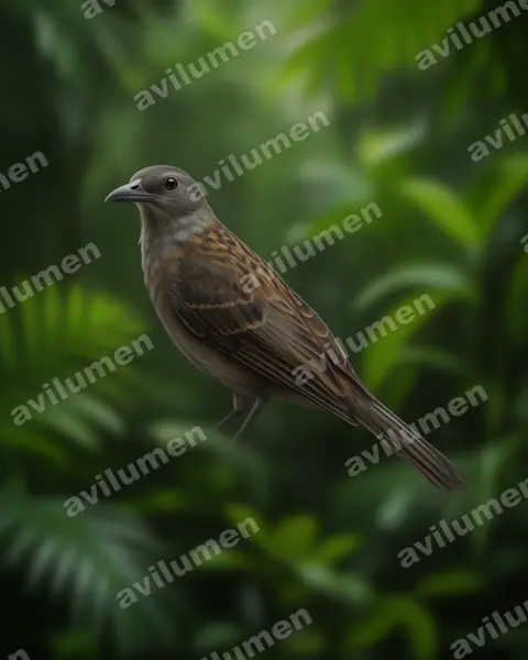 Realistic illustration: Necropsittacus rodricanus (Rodrigues parrot)