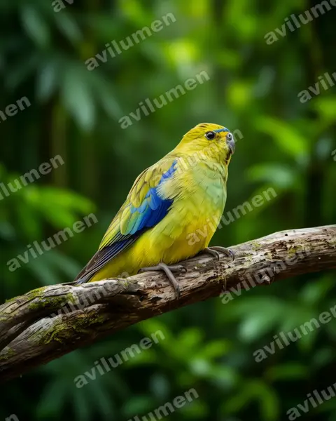Illustration im Stil Realistisch: Feinsittich (Neophema chrysostoma)