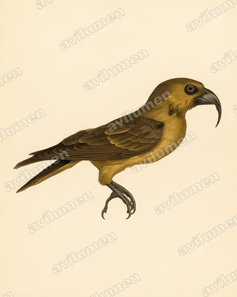Illustration Planche ancienne : Nestor productus (Nestor de Norfolk)