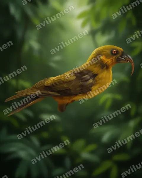 Illustration Réaliste : Nestor productus (Nestor de Norfolk)