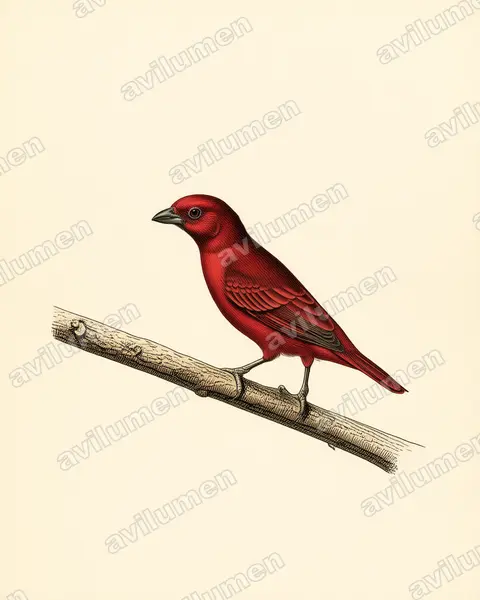 Illustration Planche ancienne : Nigrita bicolor (Nigrette à ventre roux)