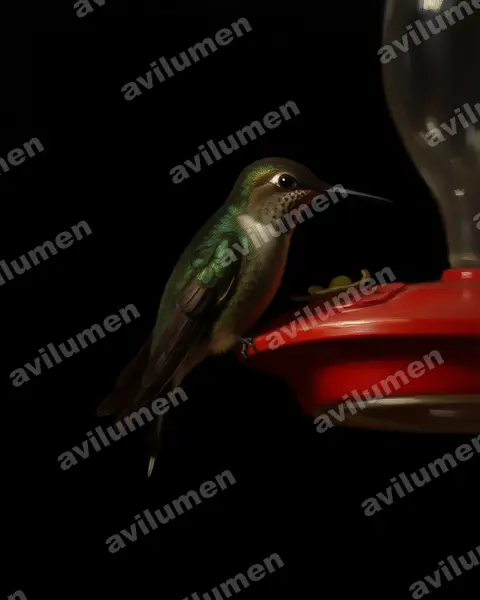 Oil illustration: Opisthoprora euryptera (Mountain avocetbill)