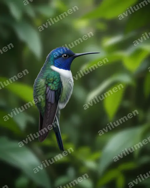 Realistic illustration: Oreotrochilus chimborazo (Ecuadorian Hillstar)