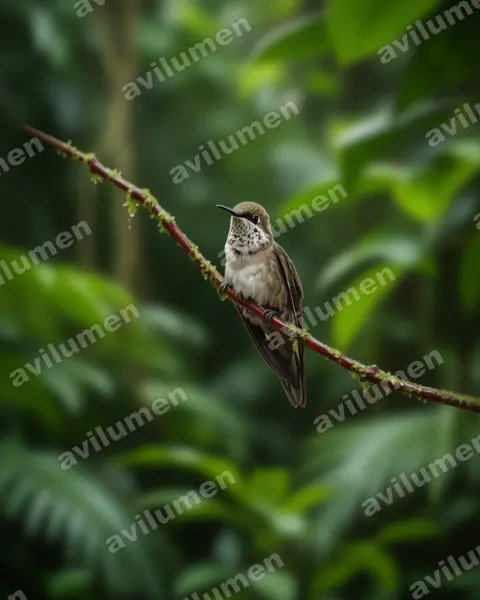 Illustration Réaliste : Oreotrochilus estella (Colibri estelle)