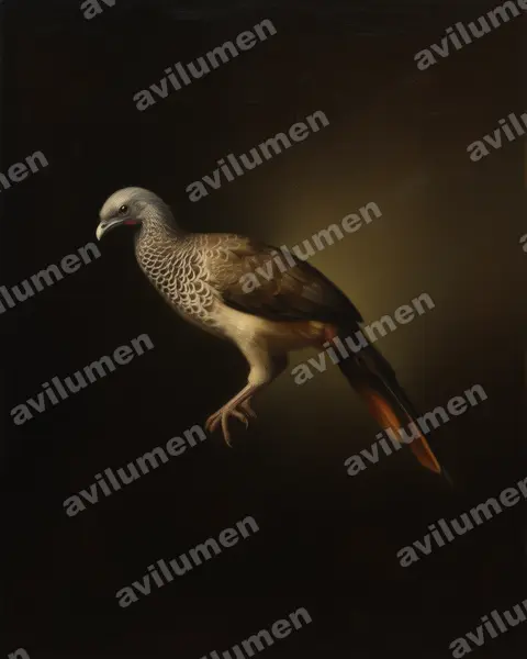 Oil illustration: Ortalis columbiana (Colombian Chachalaca)