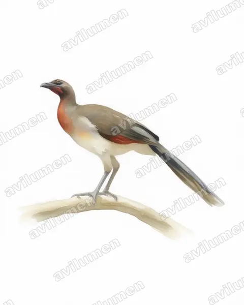 Ilustración en Acuarela: Ortalis garrula (Guacharaca caribeña​)