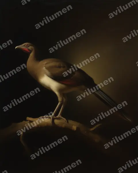 Ilustración en Óleo: Ortalis garrula (Guacharaca caribeña​)