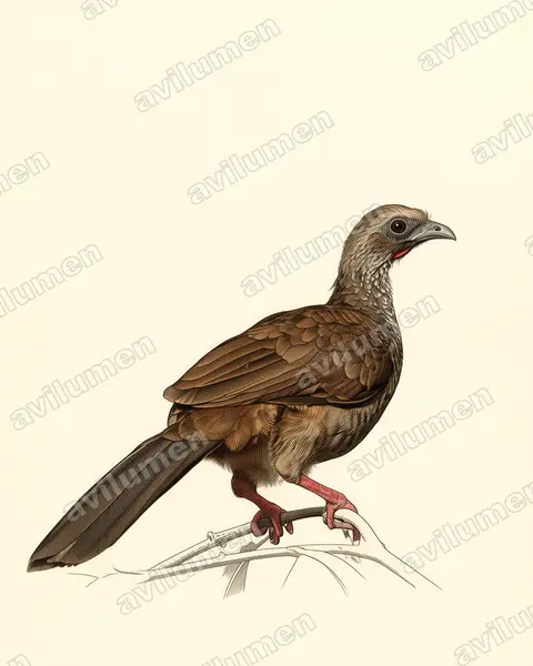 Illustration Planche ancienne : Ortalis guttata (Ortalide maillée)