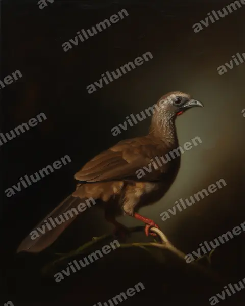 Illustration Huile : Ortalis guttata (Ortalide maillée)