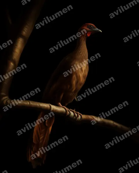 Ilustración en Óleo: Ortalis motmot (Chachalaca motmot)