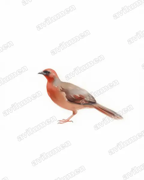 Watercolor illustration: Ortalis ruficeps (Chestnut-headed chachalaca)