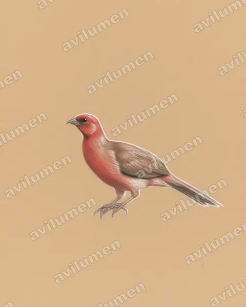 Colored pencil illustration: Ortalis ruficeps (Chestnut-headed chachalaca)