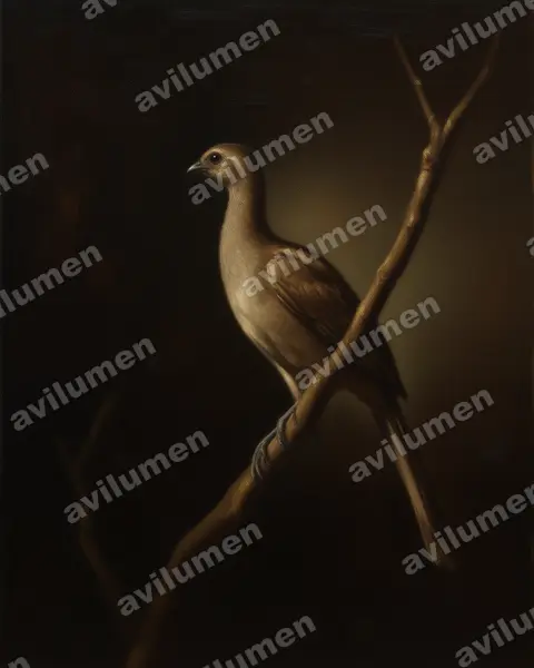 Illustration im Stil Öl: Gelbbrauenguan (Ortalis superciliaris)