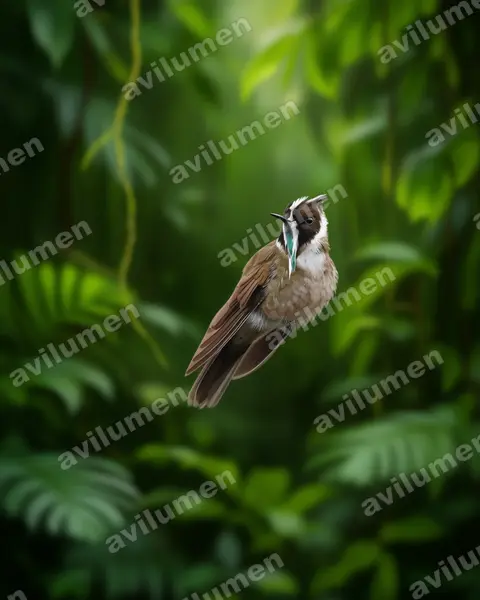 Illustration Réaliste : Oxypogon guerinii (Colibri casqué)