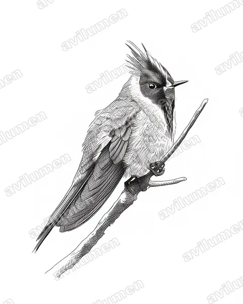 Illustration im Stil Tusche: Violettbart-Helmkolibri (Oxypogon stuebelii)